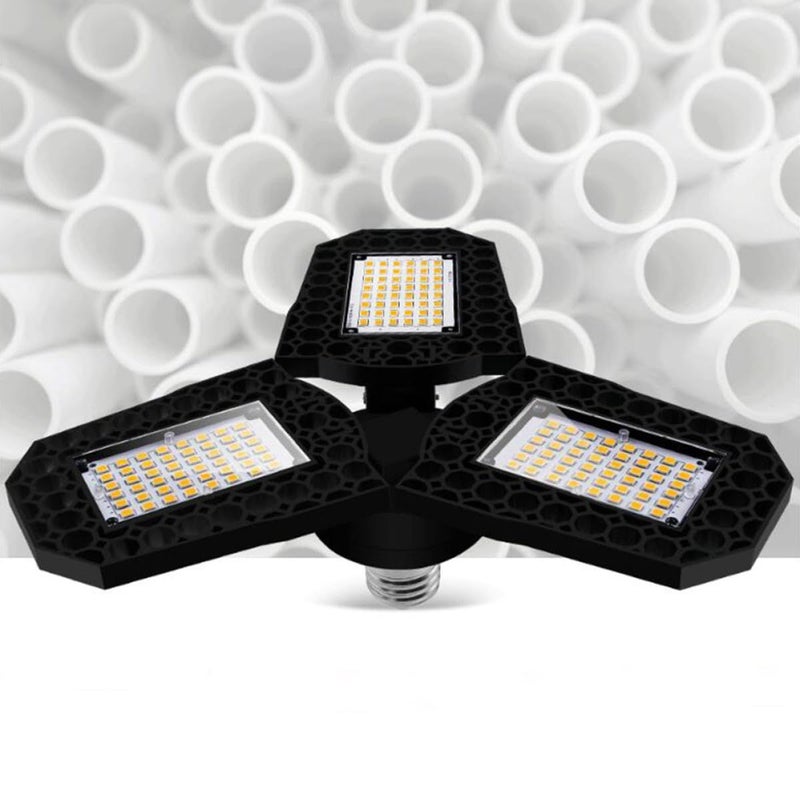 LED Deformation Warehouse Light 40W Three Leaf Folding Garage Lamp High Brightness Ceiling Light For Workshop And Storage - Image 5