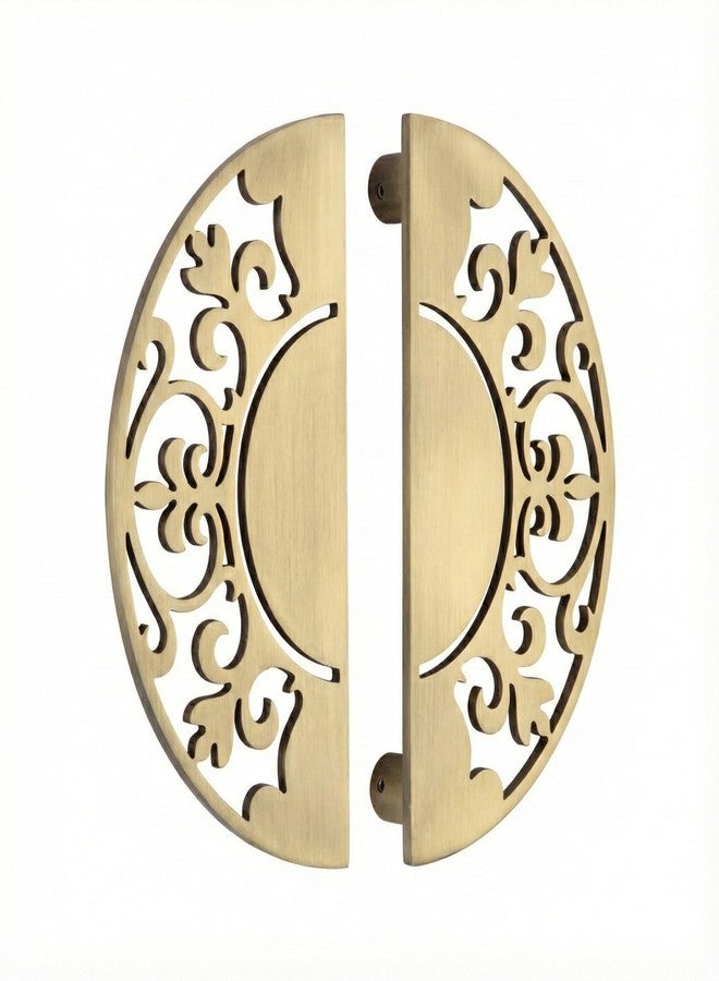 BE SECURE Round 8" Stainless Steel 304 Main Door Handle | Carbine Design | Antique Finish | Pull Handle for Home, Office & Hotels | Pack of 1 Pair - Image 1