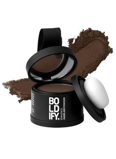 Boldify BOLDIFY Hairline Powder - Root Touch Up Hair Color for Gray Coverage - Bald Spot Concealing Hair Powder for Women & Men - 48-Hour Stain-Proof - Medium Brown  - Image 1
