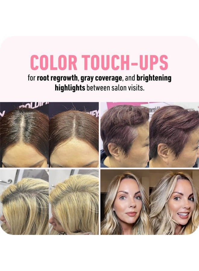 Boldify بودرة بولديفاي لتغطية خط الشعر - لون شعر لمسة جذرية لتغطية الشعر الرمادي - بودرة لإخفاء بقع الصلع للنساء والرجال - مقاومة للبقع لمدة 48 ساعة - بني متوسط - Image 5