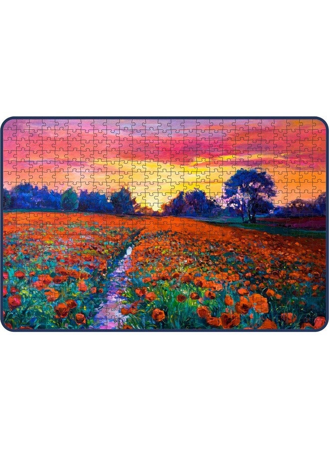 Webby Kids Poppy Field at Sunset Painting Wooden Jigsaw Puzzle, 500 Pieces - Image 1