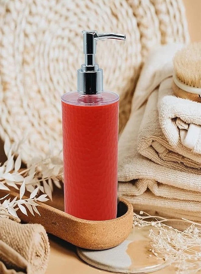 SHENRON Refillable Handwash Soap Dispenser | Unbreakable Liquid Soap/Shampoo/Hand wash/Sanitizer/Lotion Dispenser Bottle for Kitchen, Wash-Basin and Bathroom (Red, Set of 1) - Image 4