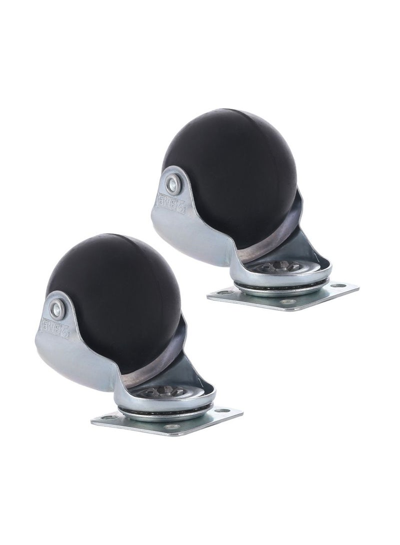 BMB tools 2-Piece 50mm Furniture Rubber Caster - Swivel  - Image 1