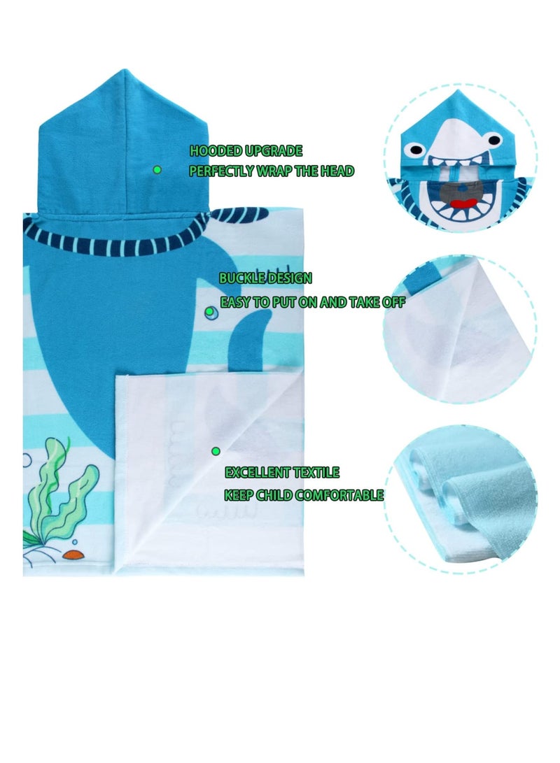 Zikra Kids Beach Towel for Boys Girls, Hooded Bath Towel Wrap, Toddler Pool Towel with Hood 60 * 120cm - Image 2