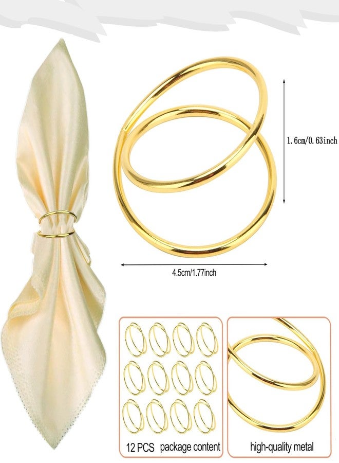 FORESRUM Gold Napkin Rings-12 PCS Metal Spiral Napkin Rings(Spiral) Napkin Holders Buckles for Family Dinner, Wedding, Party,Table Decorations - Image 2