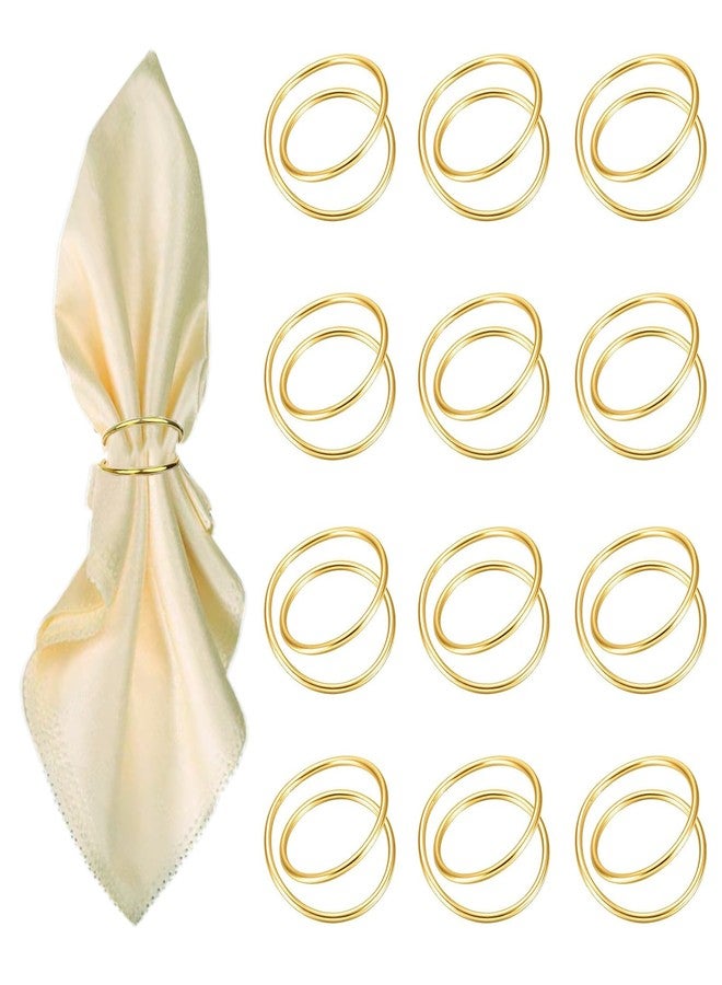 FORESRUM Gold Napkin Rings-12 PCS Metal Spiral Napkin Rings(Spiral) Napkin Holders Buckles for Family Dinner, Wedding, Party,Table Decorations - Image 1