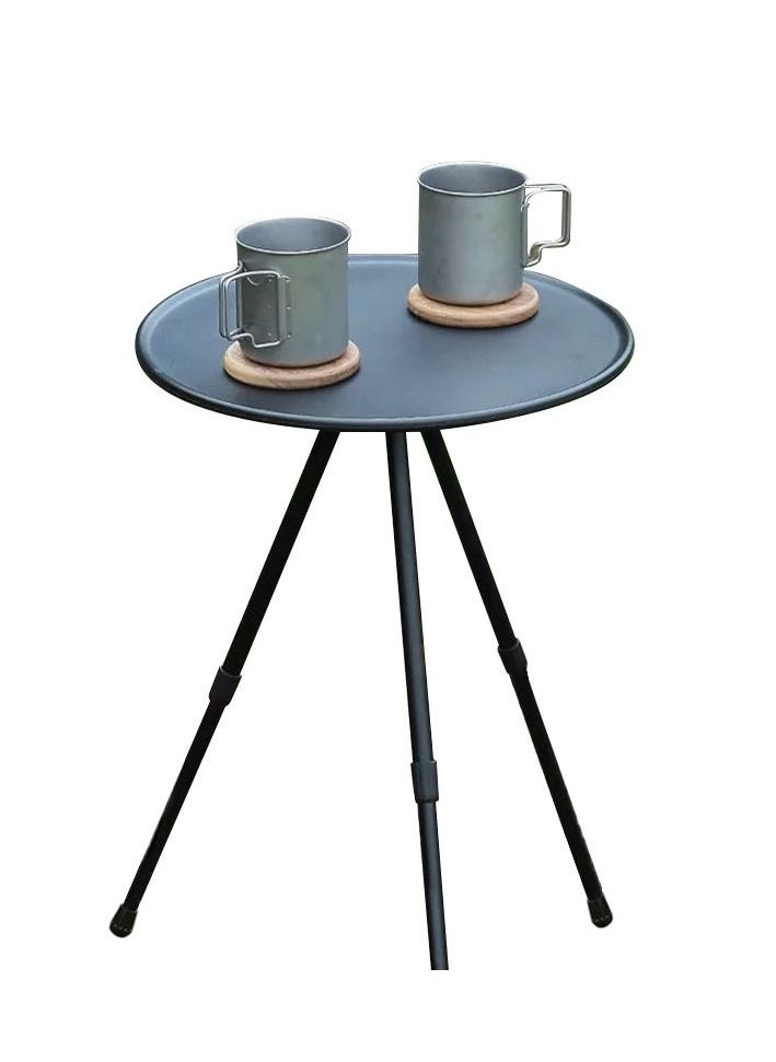 XiuWoo - Telescopic Folding Portable Three-legged Liftable Aluminum Alloy Round Coffee Outdoor Camping Dining Table for Hike Picnic - Image 1