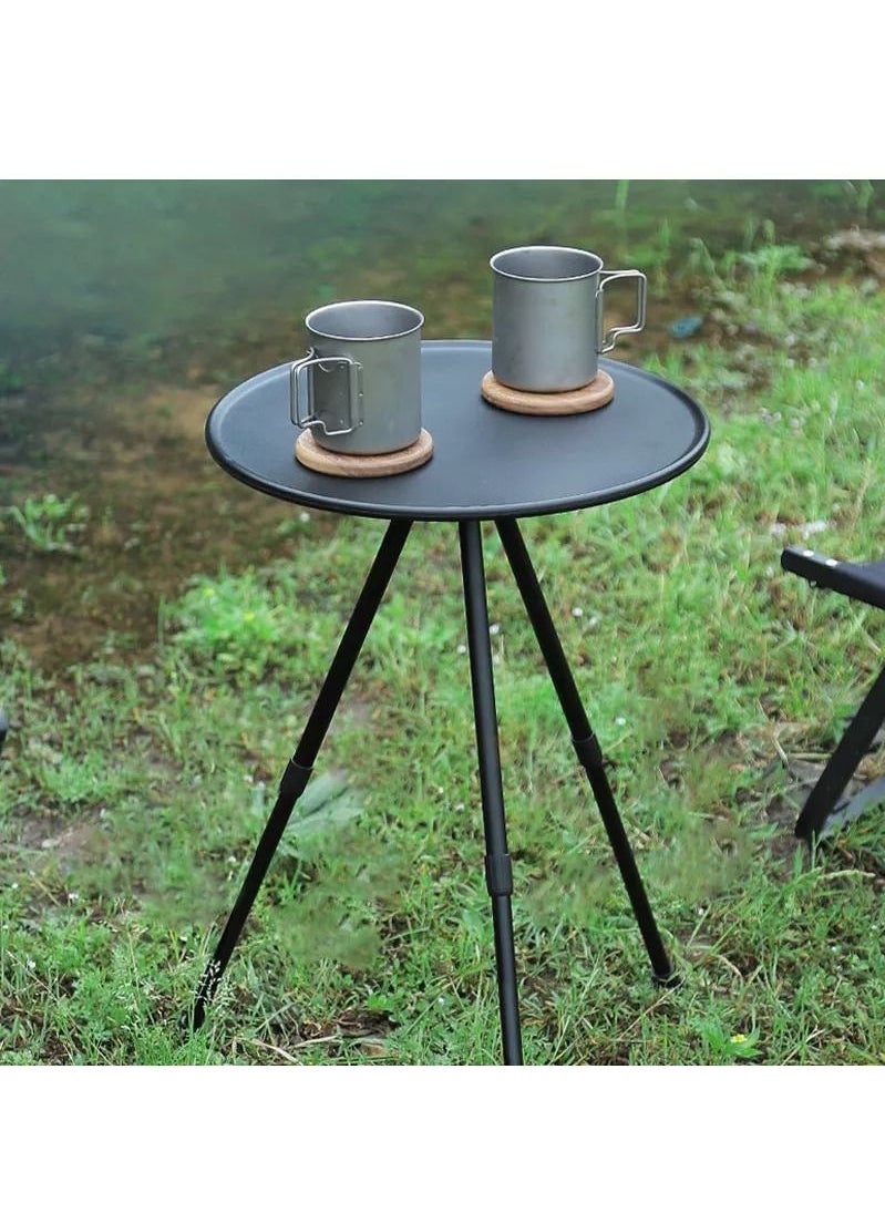 XiuWoo - Telescopic Folding Portable Three-legged Liftable Aluminum Alloy Round Coffee Outdoor Camping Dining Table for Hike Picnic - Image 1
