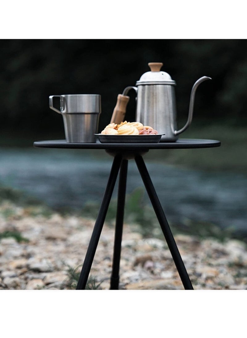 XiuWoo - Telescopic Folding Portable Three-legged Liftable Aluminum Alloy Round Coffee Outdoor Camping Dining Table for Hike Picnic - Image 1