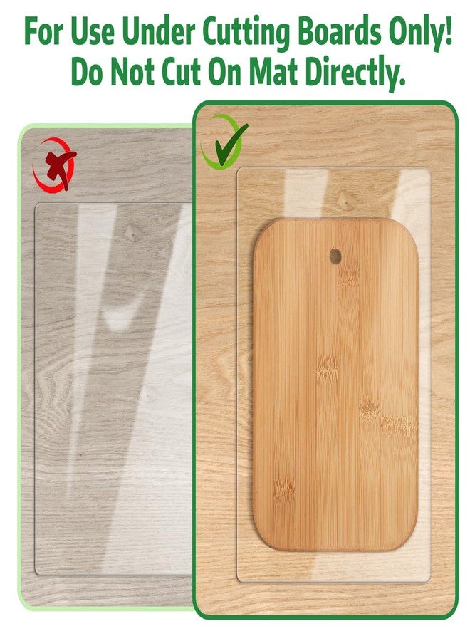 Xfenvs Non-Slip Cutting Board Mat, 2 Pack 10" x 15" Clear Anti-Slip Cutting Board Mat for Home Cooks and Chefs, Safety Grip Mat Under Kitchen Cutting Boards, Dishwasher Safe Great as Drawer Liners - Image 4