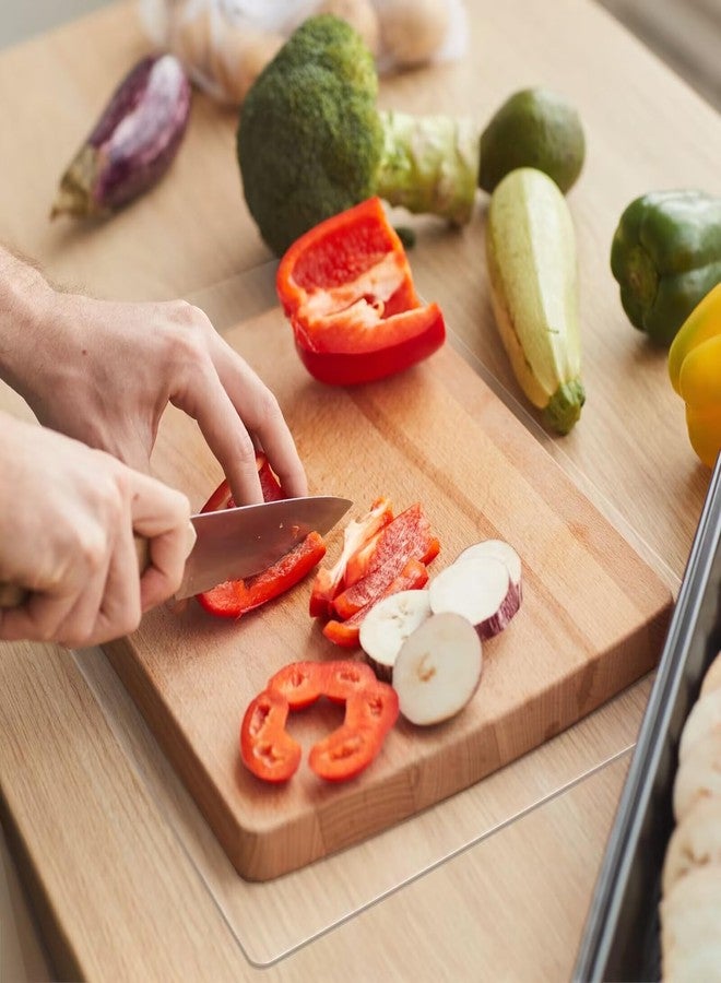 Xfenvs Non-Slip Cutting Board Mat, 2 Pack 10" x 15" Clear Anti-Slip Cutting Board Mat for Home Cooks and Chefs, Safety Grip Mat Under Kitchen Cutting Boards, Dishwasher Safe Great as Drawer Liners - Image 1