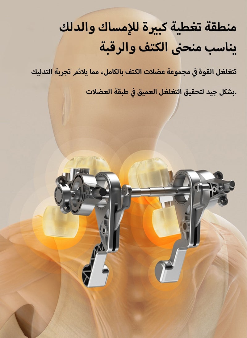 إسكدنيا جهاز تدليك الرقبة بالتدليك الحراري باللمس قابل للتعديل بالحرارة وسرعة التدليك قابل لإعادة الشحن، جهاز تدليك الرقبة المحمول المريح والمحمول - Image 2