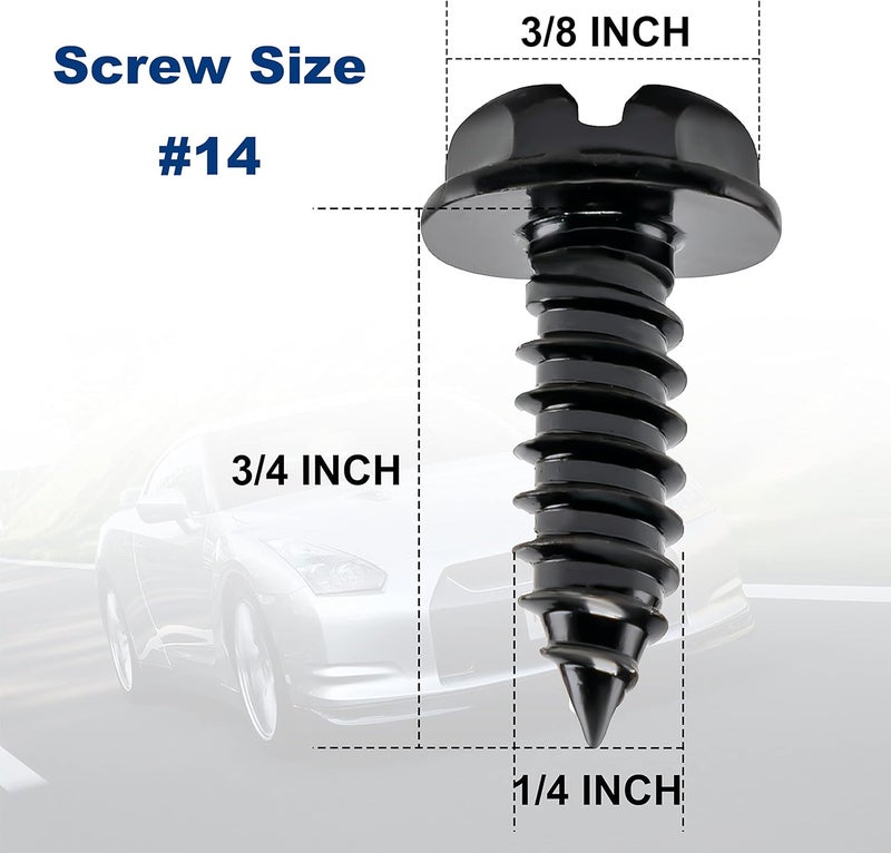 Hoewina 8-Piece Stainless Steel Anti-Theft License Plate Screws - Image 5