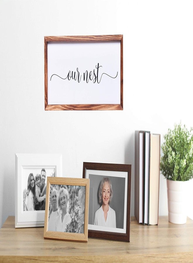 أثيناز إيليمنتس ديكور منزل ريفي من أثينا إيليمنتس، لوحة جدارية ريفية عصرية، لافتة "عشنا"، لوحة مطبوعة مؤطرة بخشب صلب لطيفة للمدخل، غرفة المعيشة، الردهة، الممر، واضحة وسهلة القراءة، مقاس 8 × 17 بوصة - Image 4