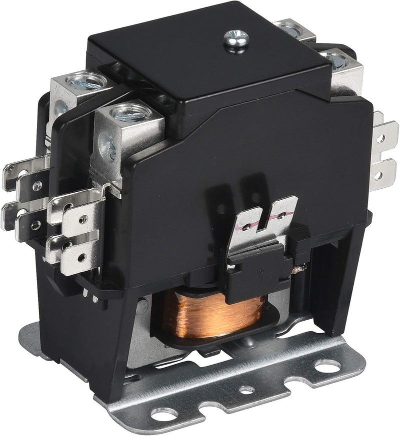 Sunlee 2 Poles FLA 40 Amp Coil 24 VAC Air Conditioner Condenser Compressor Contactor AC Definite Purpose Contactor Universal Fit UL Recognized A2L Compliant - Image 2