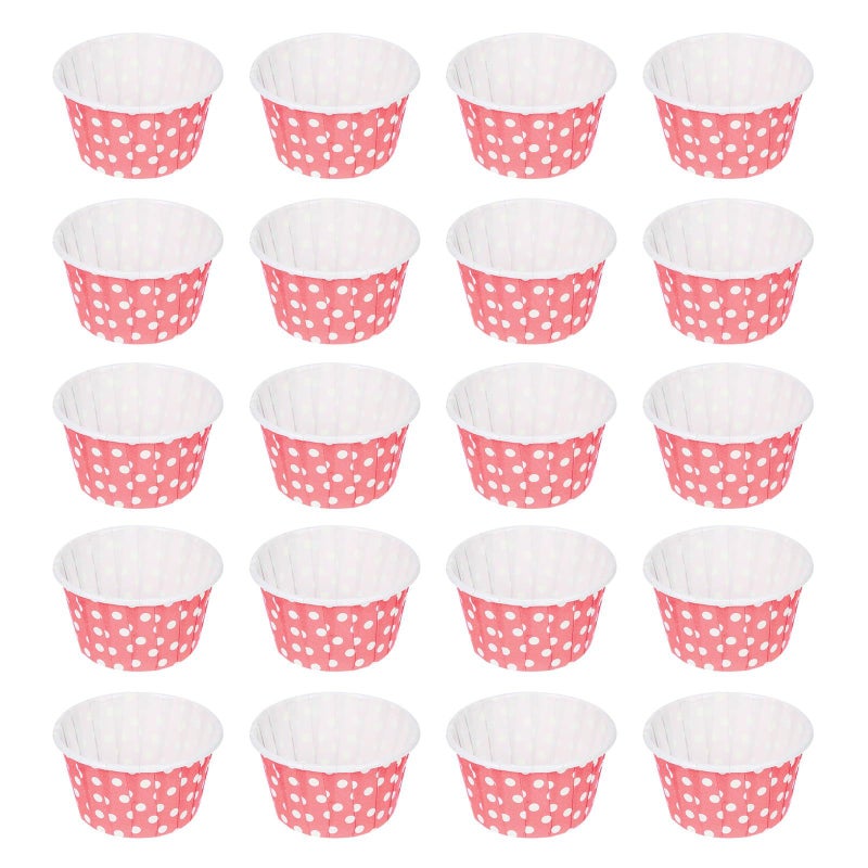 100pcs Mini Baking Cups Pink Polka Dot Muffin Liners Oil Proof Paper with Rim - Image 2