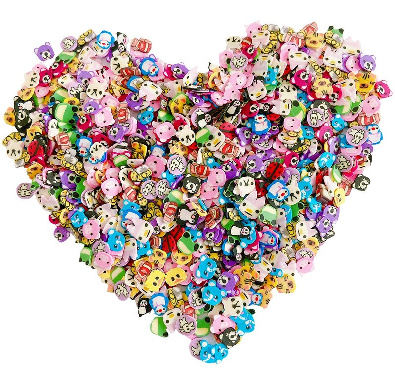 EHOPE 3000 PCS Polymer Slices Clay Slices DIY Nail Art Slices Supplies Making Kit Decoration Arts CraftsAnimal Slices