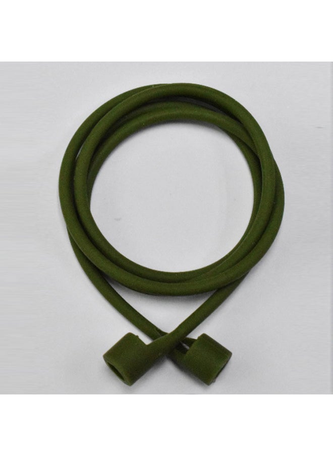 Generic For Apple Airpods2PRO3 Earphone Anti-lost Rope Millet Huawei Earphone Silicone Lanyard TWS Anti-lost Rope-Color:5743C Army Green (Upgrade)-Applicable Model:For Apple Wireless Headphones  - Image 1
