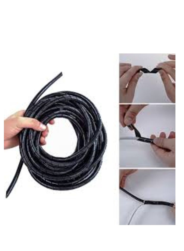 KNP KNP Spiral Cable Wrap 6mm is designed for managing and protecting smaller cable bundles. - Image 3