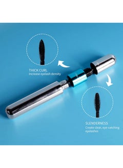 Vibely 2 In 1 Mascara 5X Longer Waterproof Lash Cosmetics Natural Lengthening And Thickening Effect No Clumping Superstrong Magic 4D Silk Fiber For Vibely Mascara Makeup  - Image 3