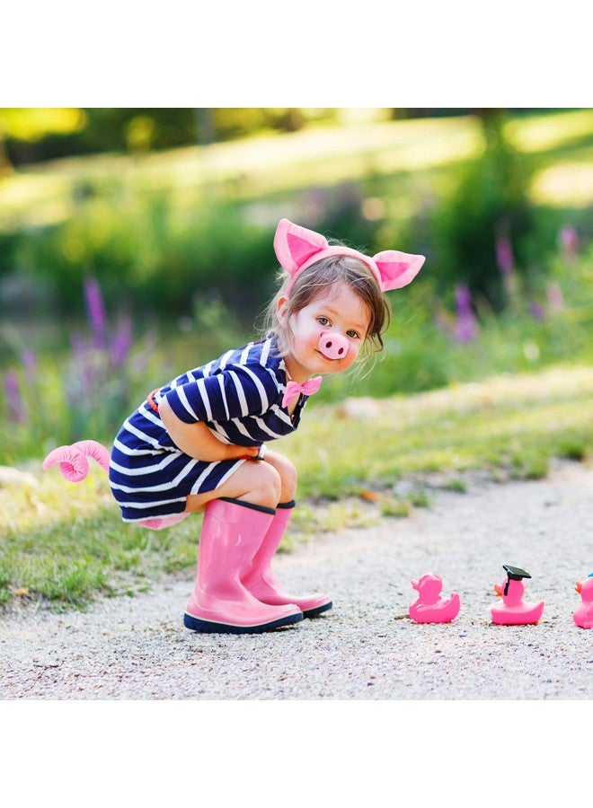 Norme Pig Costume Set - Ears, Nose, Tail, and Bow Tie Pink Fancy Dress Kit Accessories for Kids Halloween Party, Mardi Gras, Carnival Dress up Play - Image 4