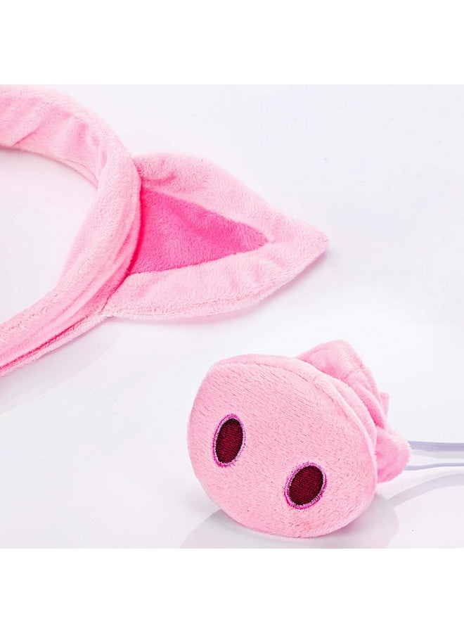 Norme Pig Costume Set - Ears, Nose, Tail, and Bow Tie Pink Fancy Dress Kit Accessories for Kids Halloween Party, Mardi Gras, Carnival Dress up Play - Image 3