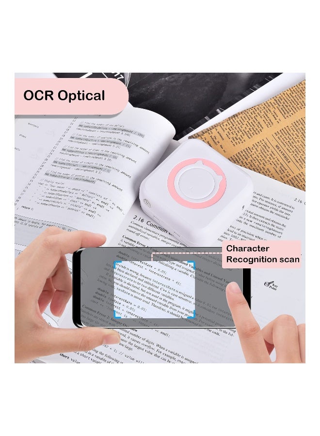 طابعة ملصقات جيب ميني، طابعة محمولة لاسلكية بلوتوث، طباعة حرارية للملاحظات، الميمو، الصور، وطباعة الفواتير والدعايات، متوافقة مع أنظمة iOS وأندرويد. - Image 2