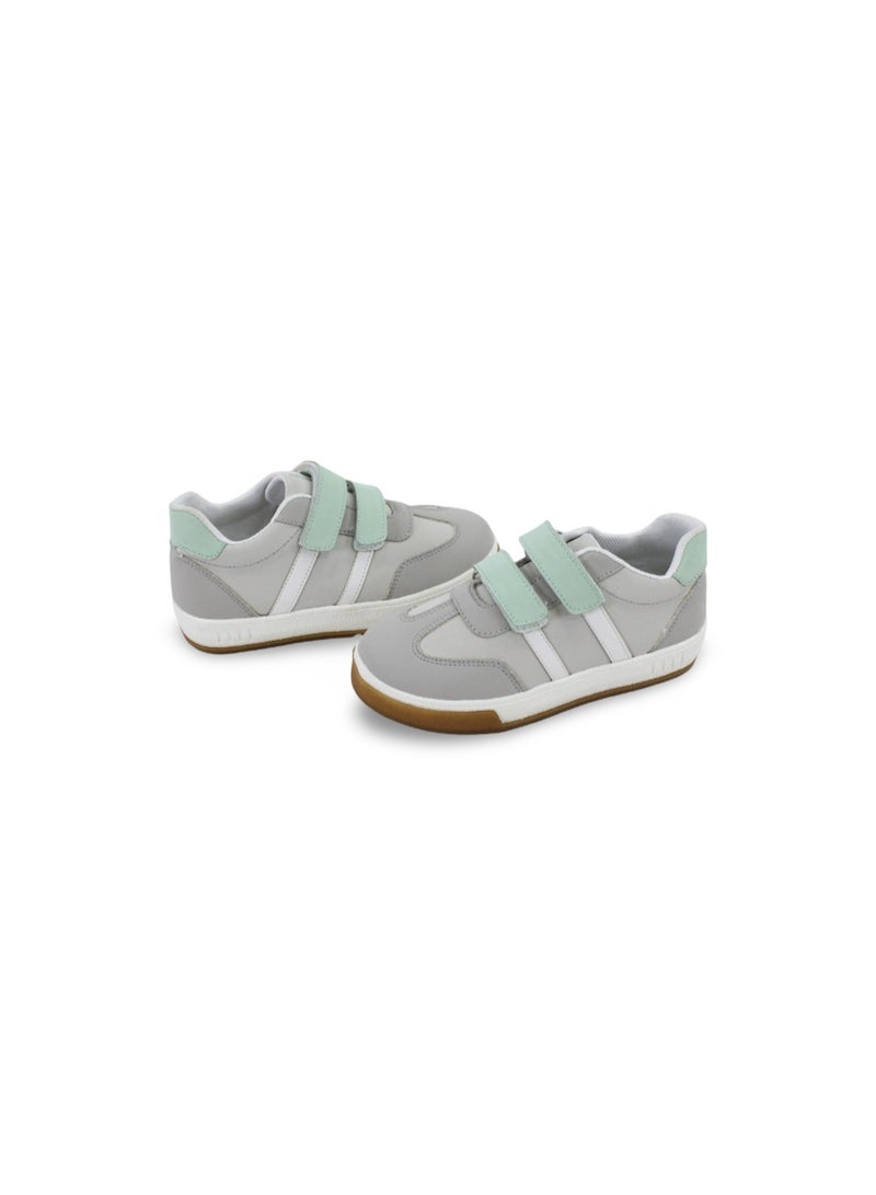 Unisex Kids Leather Sneakers – Grey*Mint*White - Image 2