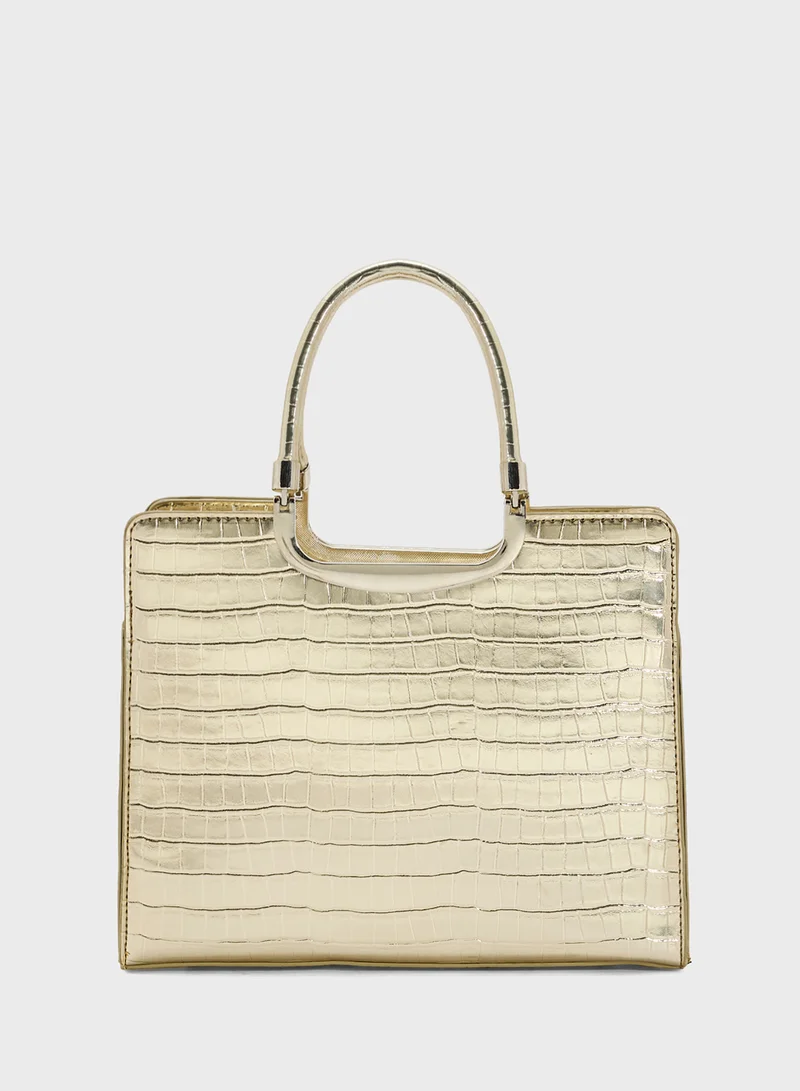 ELLA Croc Effect Satchel
