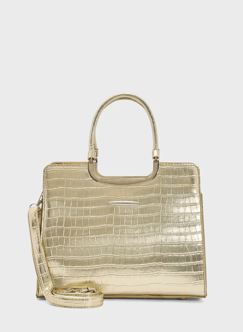 ELLA Croc Effect Satchel