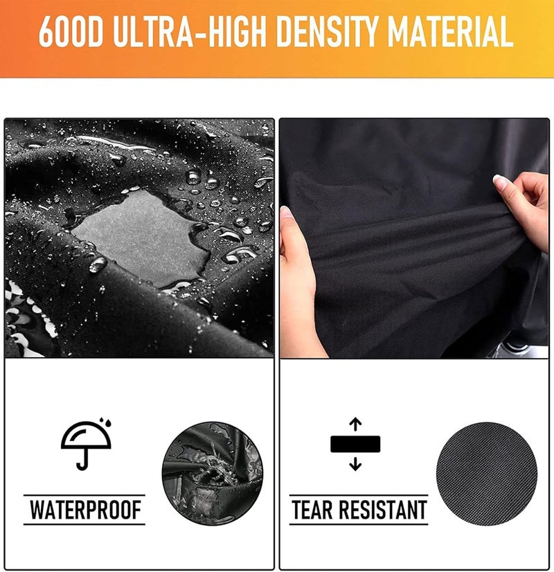 GRISUN Built-in Grill Cover for Bull 45005 Built in Gas Grills 32 inch, Bull Outdoor Kitchen & Grill Head Cover, Heavy Duty Waterproof BBQ Grill Cover with Handle, Black - Image 4