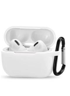 Silicone Case Cover for Air Pods Pro 2nd Generation 2022, Womdee Slim Protective Cover Skin for Air Pods Pro 2 with Keychain (White)