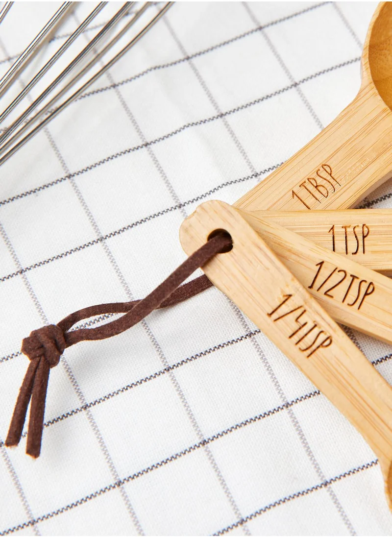 Sass & Belle Set Of 4 Bamboo Measuring Spoon