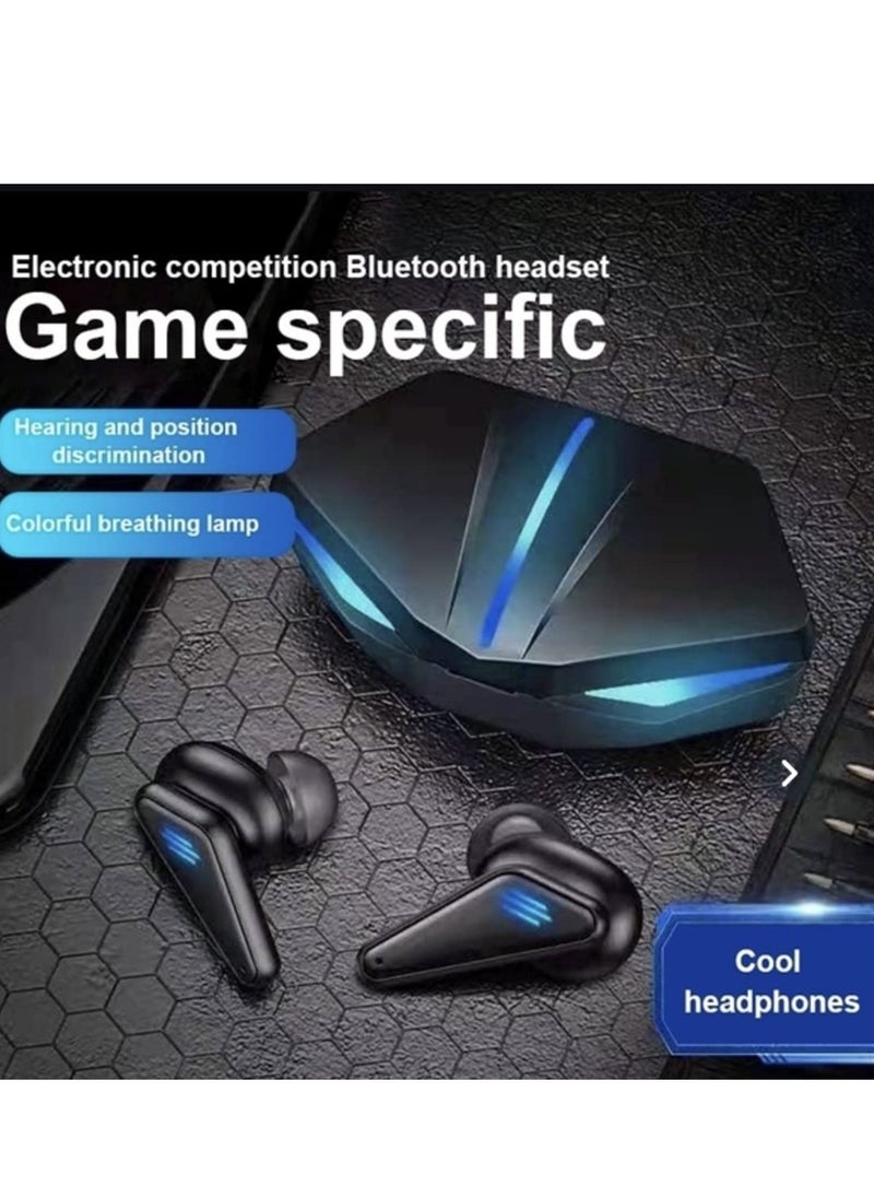 ELTRAZONE - K55 Gaming Headset Low Delay TWS Fone Bluetooth Earphones Earbuds with Mic Bass Audio Sound Positioning PUBG Wireless Headphones Black - Image 1