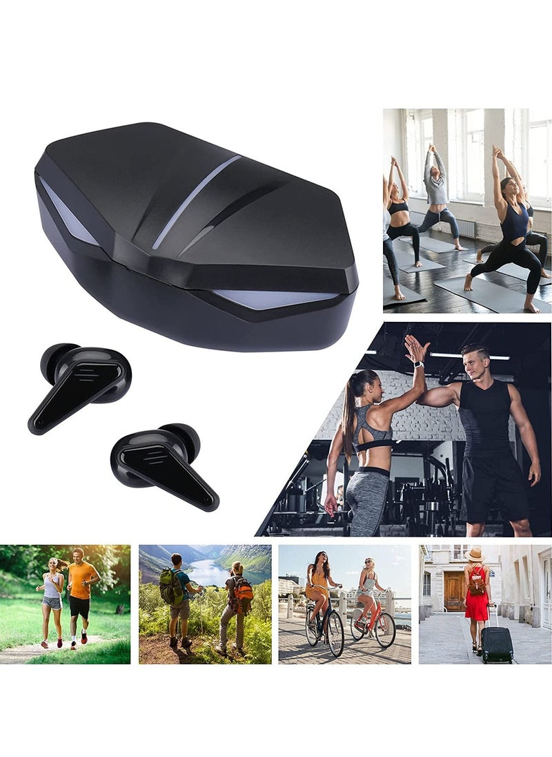 ELTRAZONE - K55 Gaming Headset Low Delay TWS Fone Bluetooth Earphones Earbuds with Mic Bass Audio Sound Positioning PUBG Wireless Headphones Black - Image 1