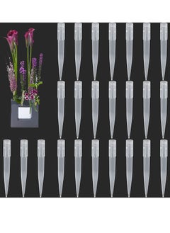 KASTWAVE Flower Water Tubes, 500 Pieces Pointed Floral Water Tubes/Vials for Flower Arrangements, Clear Plastic Flower Water Tubes with Picks, Rose Flower Water Tubes Stems Aqua Picks  - Image 1
