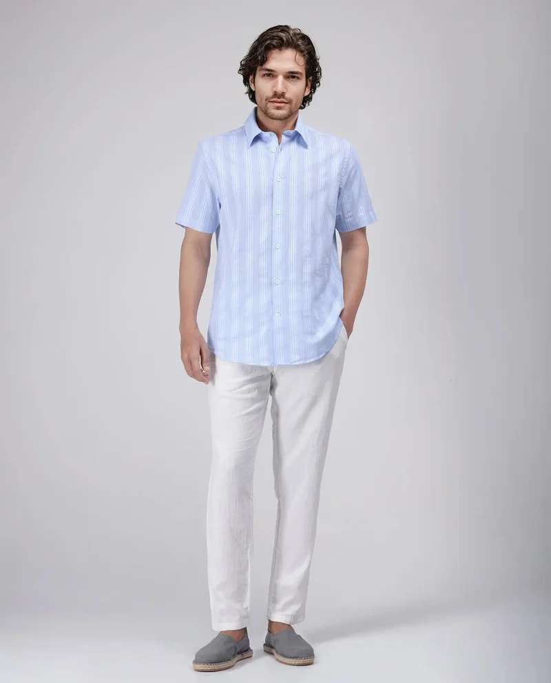 Rare Rabbit Men's Striped Regular Fit Shirt