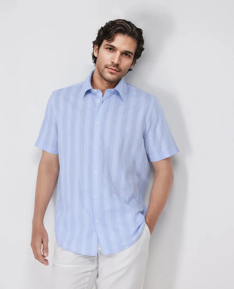 Rare Rabbit Men's Striped Regular Fit Shirt