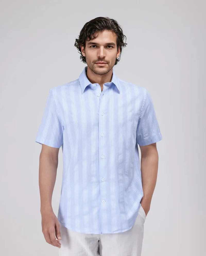 Rare Rabbit Men's Striped Regular Fit Shirt