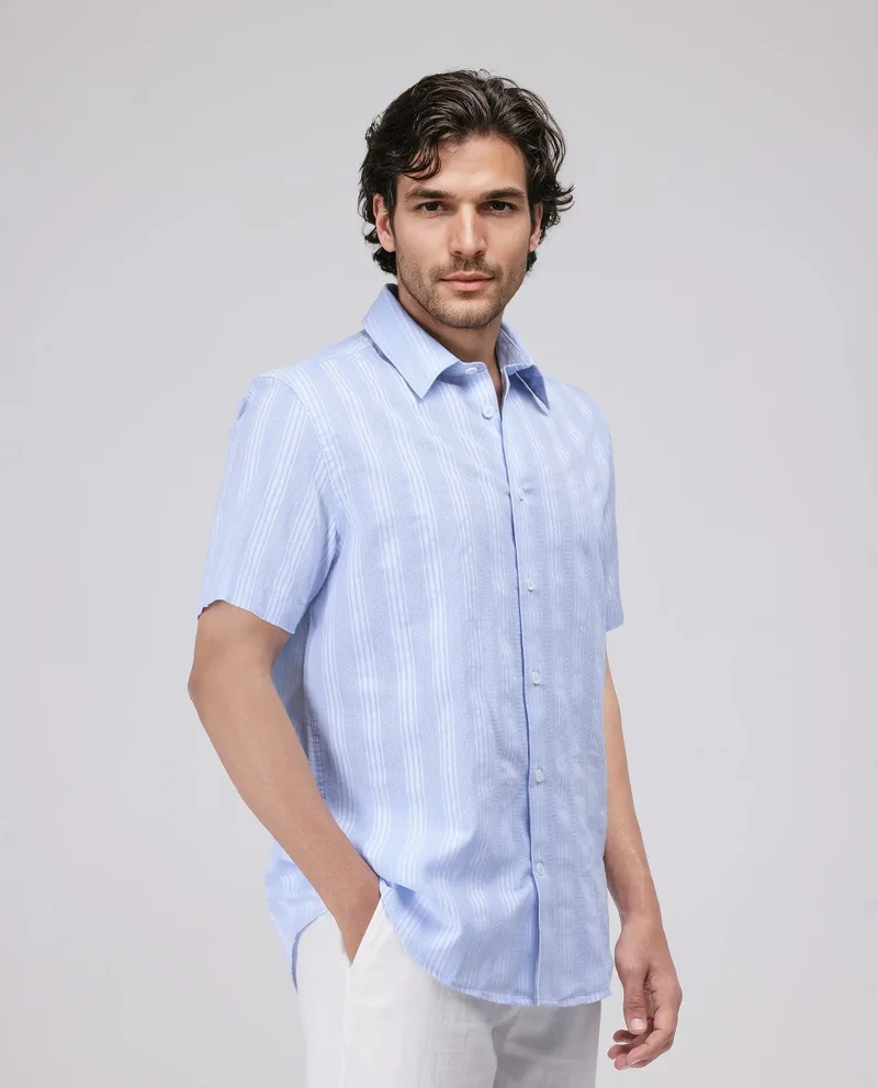 Rare Rabbit Men's Striped Regular Fit Shirt