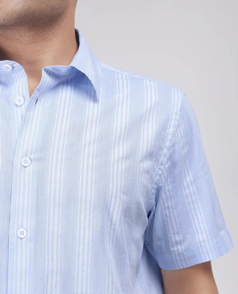 Rare Rabbit Men's Striped Regular Fit Shirt