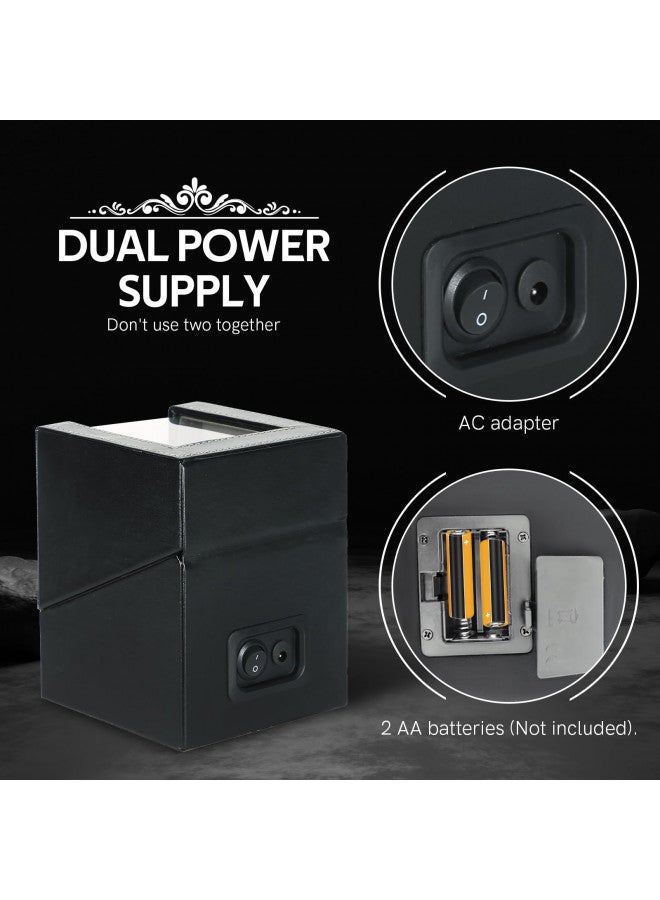 MYFULLY Automatic Single Watch Winder in Black Leather with Quiet Motor Watch Display Case Storage Box Fits Lady and Man Automatic Watch, AC Adapter or Battery Powered - Image 4