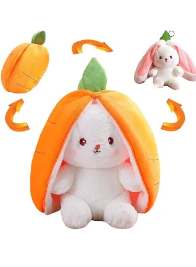 2-in-1 Bunny Plush Toy Inside Carrot – Soft Stuffed Animal Gift for Kids and Plush Toy Lovers 25 cm - Image 2