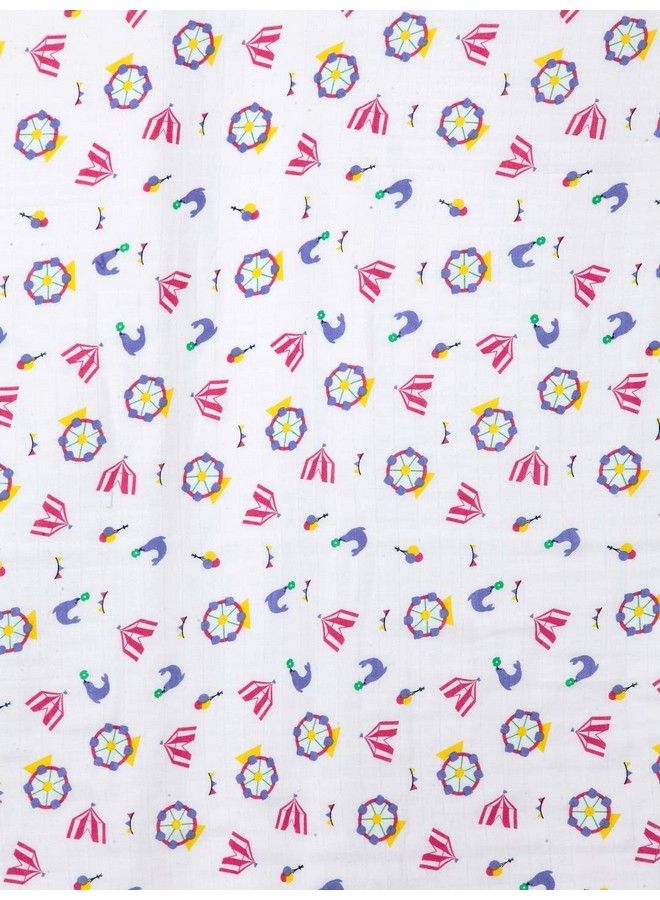 My Milestones 100% Cotton 3 In 1 Muslin Double Cloth (2 Layers) Baby Swaddle Wrapper Pack Of 2 Carnival Rose Pink - Image 5