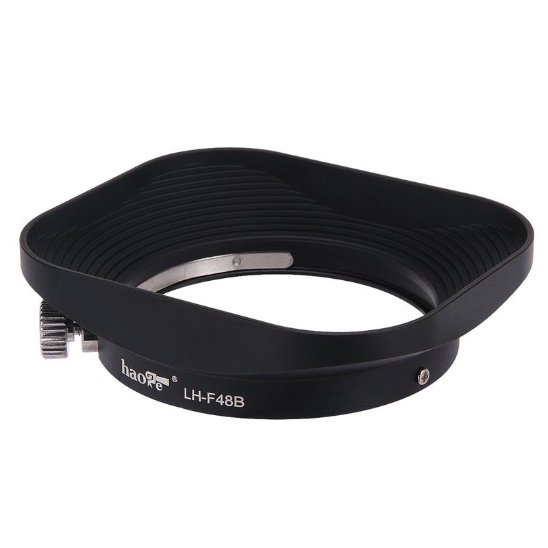 Haoge LH-F48B Square Metal Lens Hood Shade for Olympus M.ZUIKO Digital 17mm f1.8 17 1.8 Lens Replace Olympus LH-48B Black - Image 2