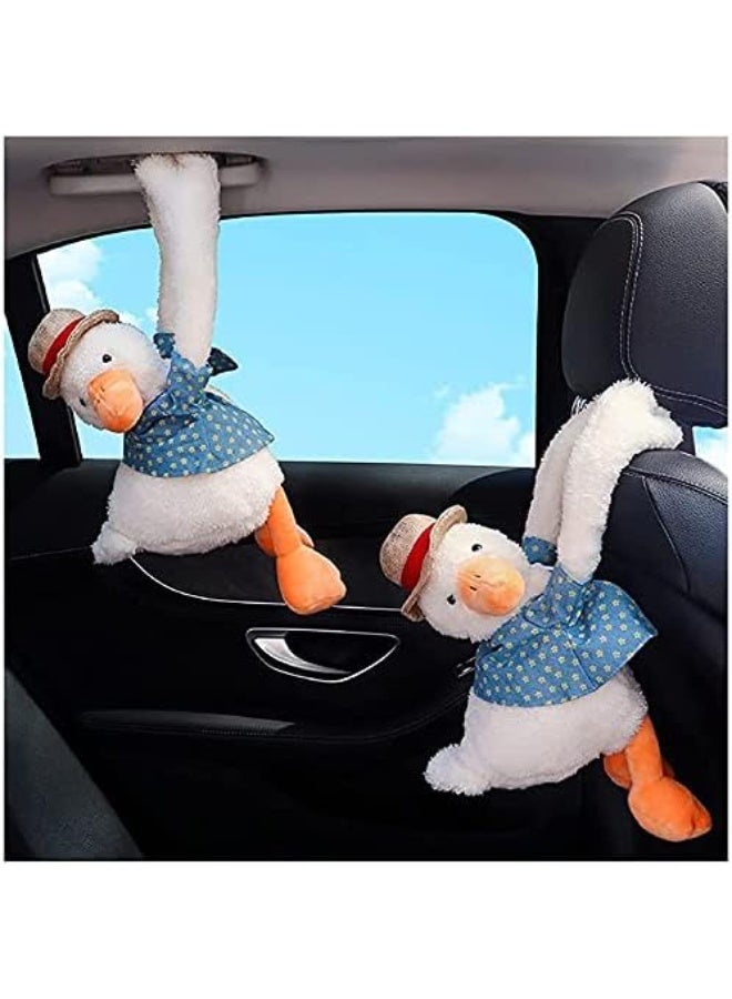 Hanging Car Tissue Box Holder for Car Duck Stuffed Animals Car Accessories, Cute Tissue Box Cover, Funny Toilet Paper Holder - Image 1