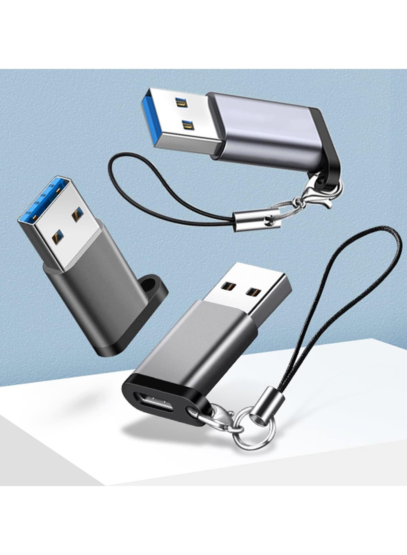 USB C to USB 3.0 Adapter,OTG USB C Female to USB Male Adapter,5Gbps USB C 3.1 Adapter Compatible with MacBook Pro, iPad Pro, Galaxy Note20 Ultra, Laptops, Power delivery and More 3 Pack