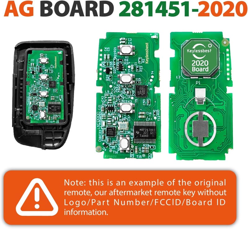 Keylessbest قطعة استبدال لسيارات لكزس IS200، IS200T، IS250، IS300، IS350، RC300، GNE طرازات 2013، 2014، 2015، 2016، 2017، 2018، 2019، 2020، من نوع Smart Proximity. رمز القطعة: 281451-2020. - Image 3