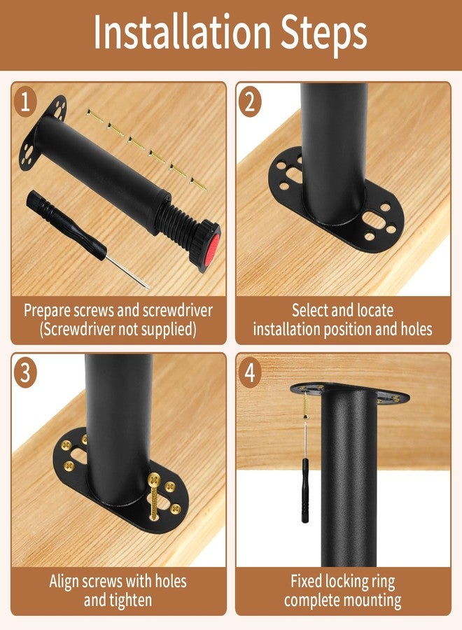 Storify 8Pcs Metal Adjustable Height Bed Support Legs for Bed Frame Metal Adjustable Furniture Legs for Sofa/Cabinet/Couch/Dresser/Table,Heavy Furniture Replacement Legs 7.8-14.1 inch - Image 4