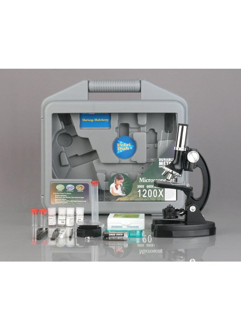 AmScope AmScope  120X1200X Kids 52 pc Microscope Science Kit  World of The Microscope Book  M30ABSKT2WM  Black  - Image 4